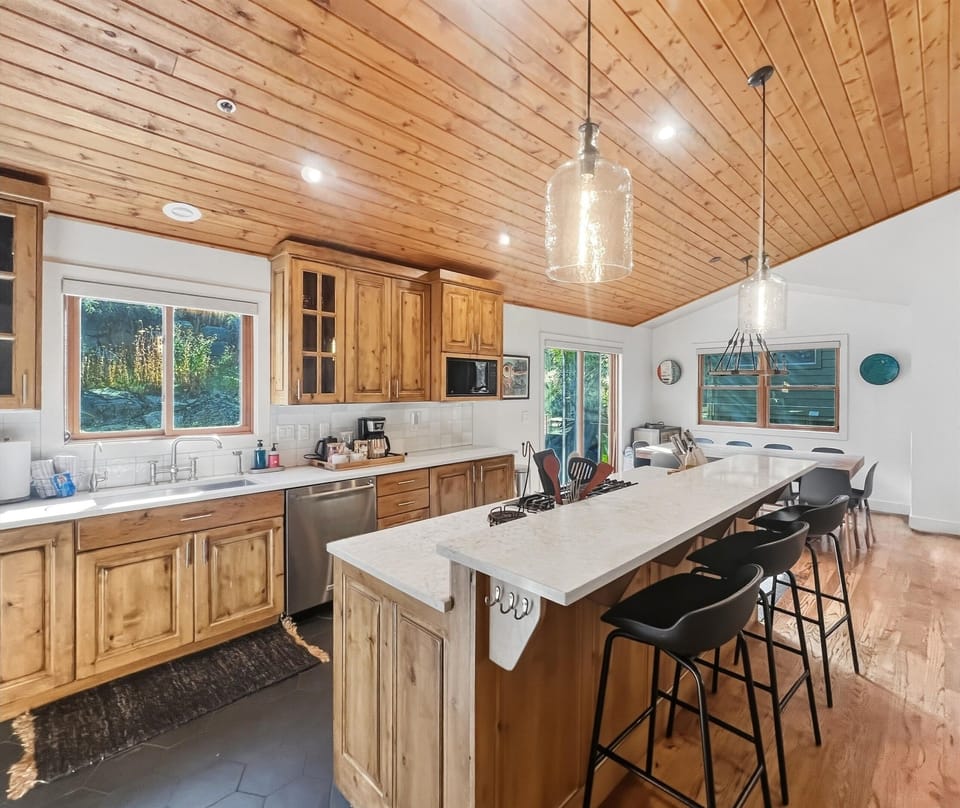 Make yourself at home! This is your vacation kitchen now - a warm, functional kitchen designed for easy meal prep and relaxed mornings.