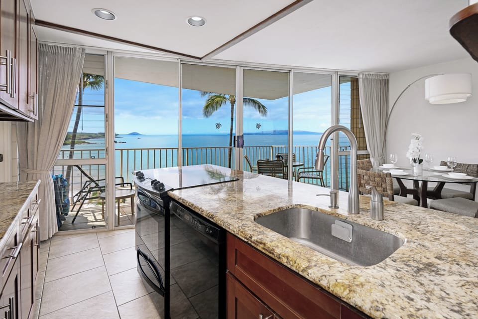 Well-equipped kitchen.