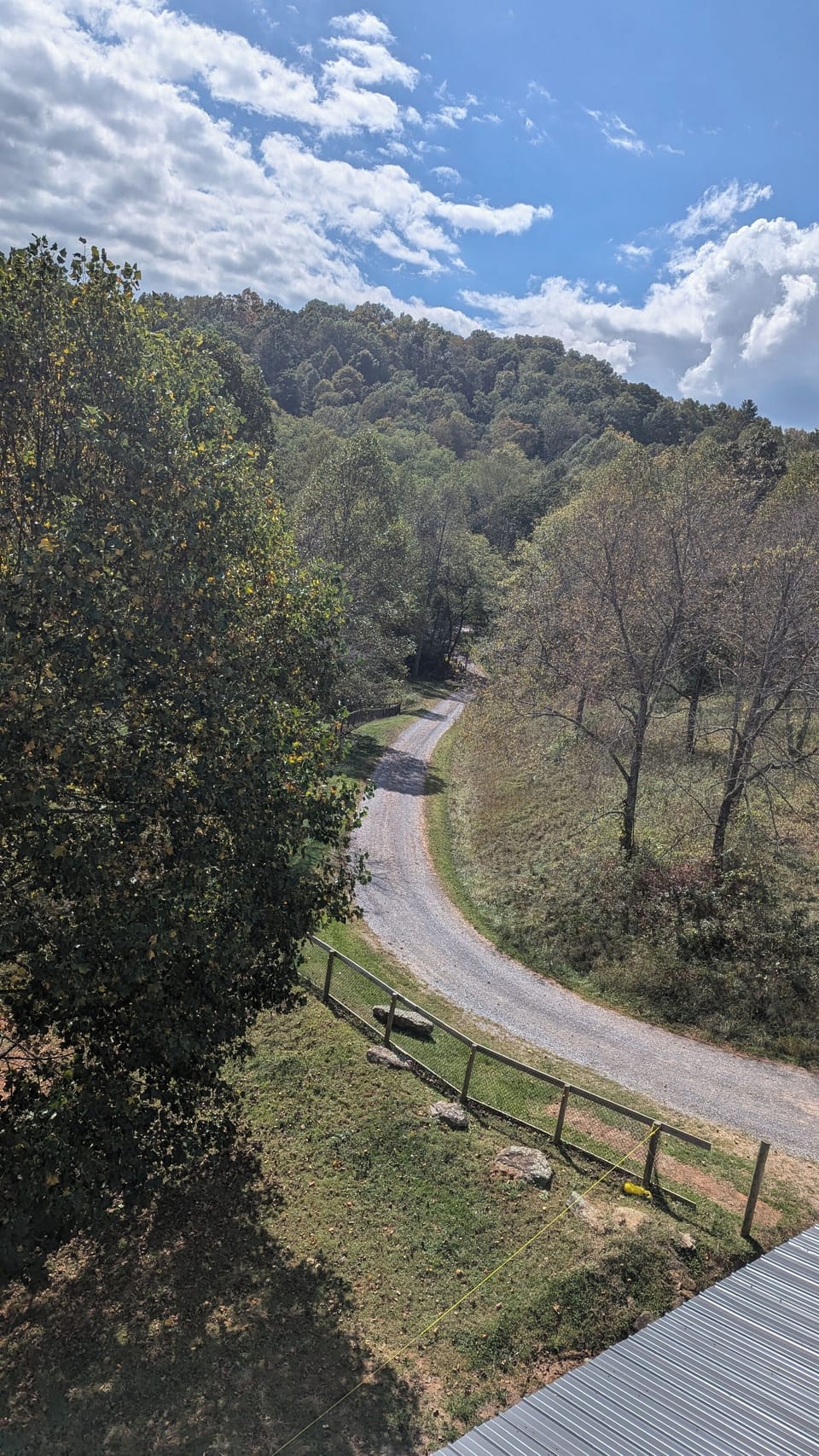 Driveway coming up to Barn