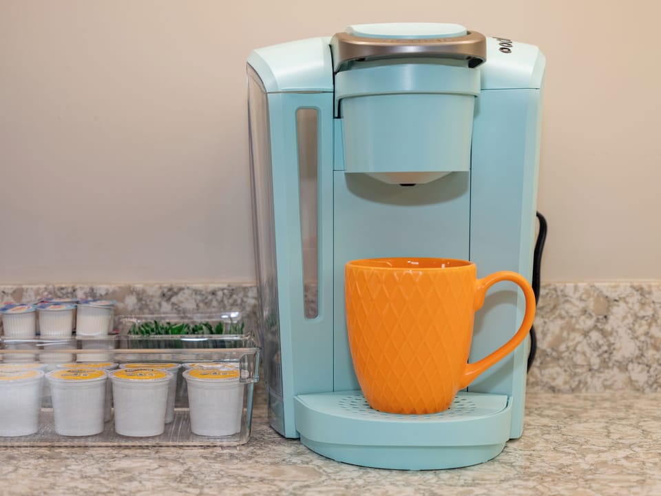 Head over to our coffee bar for complimentary coffee, sugar and creamer!
