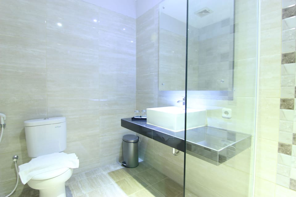 Deluxe Twin Room, Non Smoking | Bathroom | Shower, free toiletries, hair dryer, bathrobes