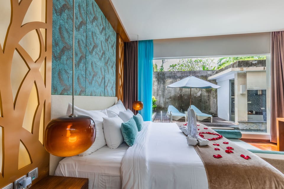 Spearmint - One Bedroom Pool Villa, King Bed | Premium bedding, minibar, in-room safe, individually decorated