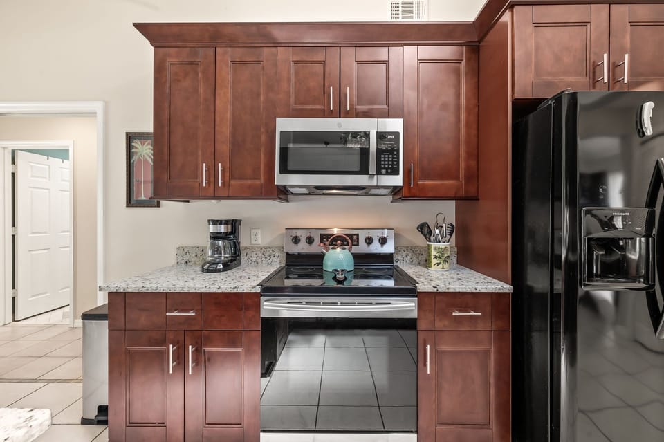 The kitchen comes with all the basics you need
