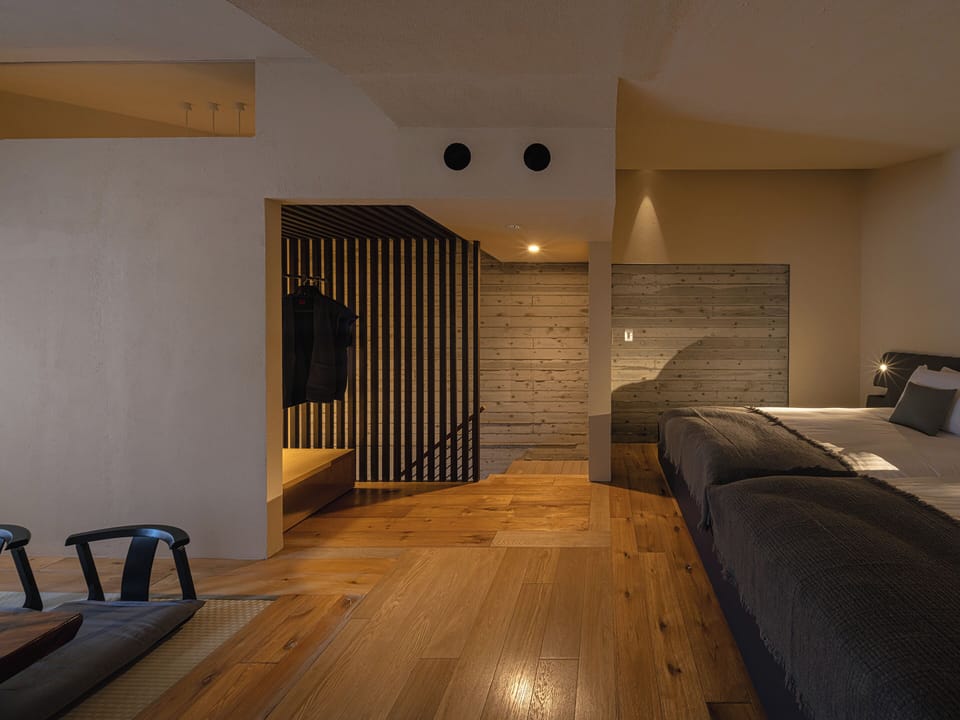 Japanese-Western Maisonette Room with Private Onsen | Down comforters, in-room safe, individually decorated