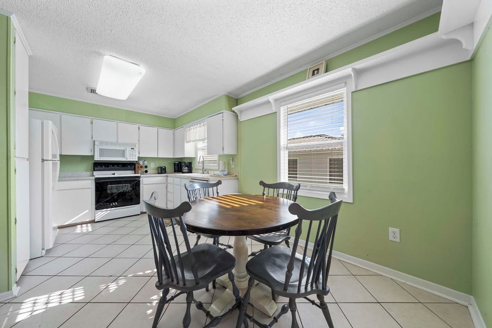 Breakfast table with seating for four