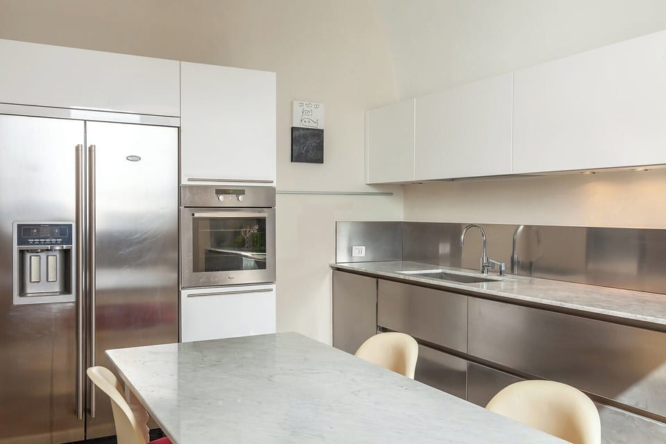 The super-modern kitchen at Scale Nove.