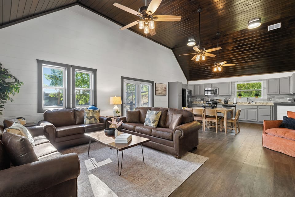 Stunning living room seating for your friends and family!