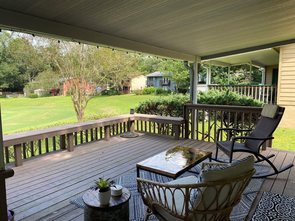 Back porch overlooking Hilaman Golf Course
