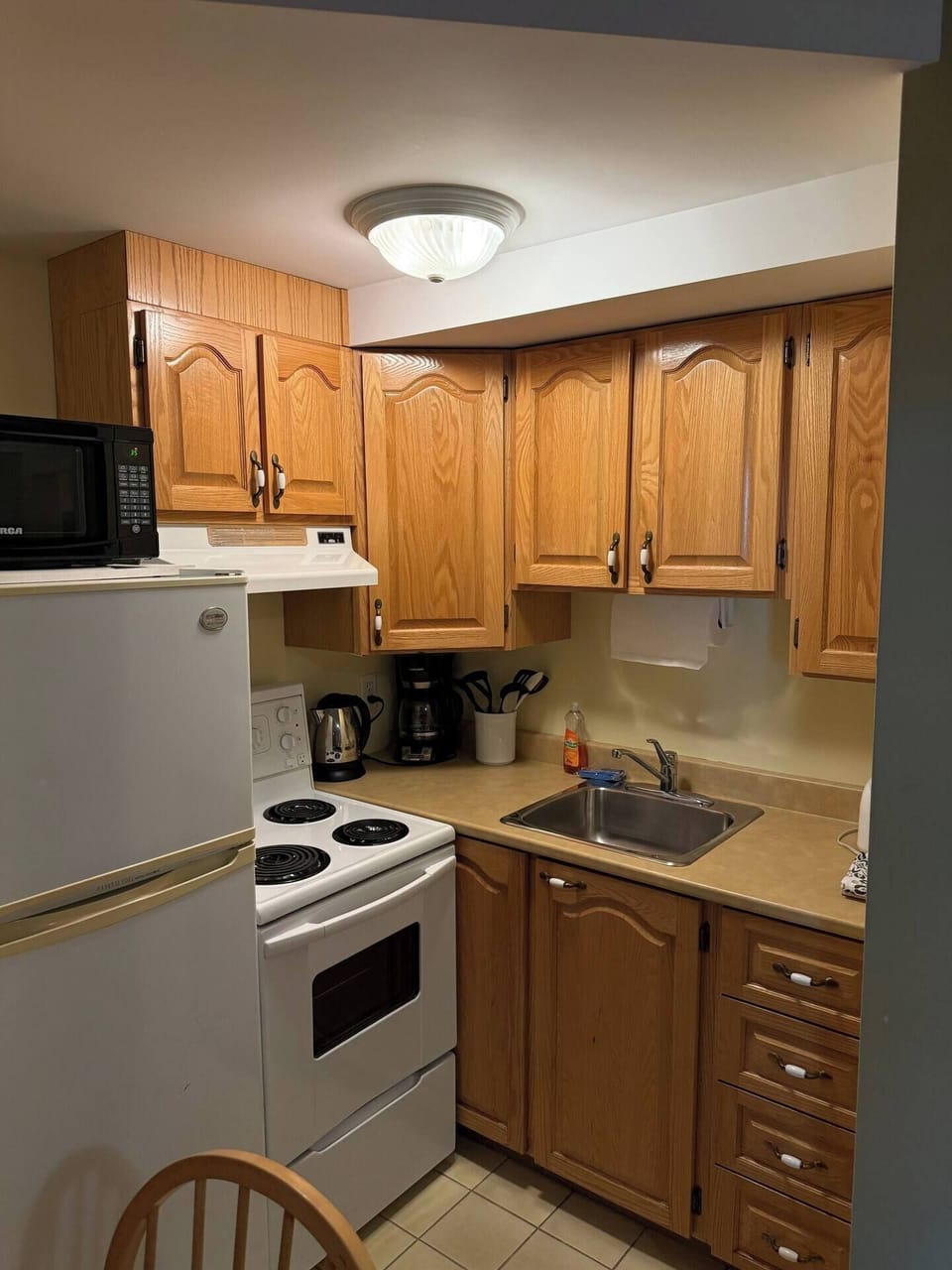 Whip up your favorites in this clean, fully equipped kitchen—just like home.