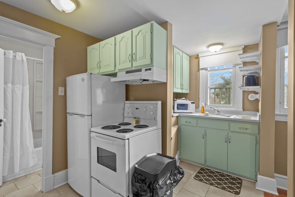 Compact kitchen with essentials for easy home-cooked meals
