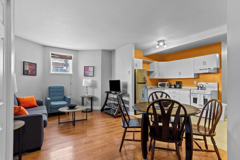 Enjoy a flexible layout that combines the dining, living, and kitchen areas into one functional and inviting space.