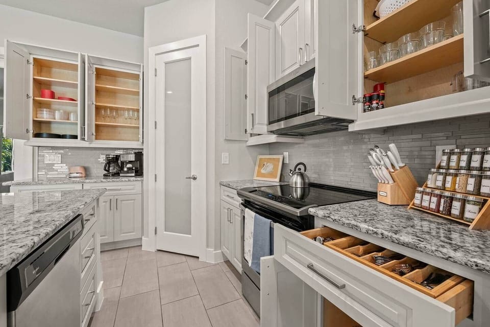 Fully stocked kitchen