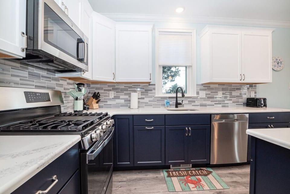 Private kitchen with top-of-the-line stainless steel appliances