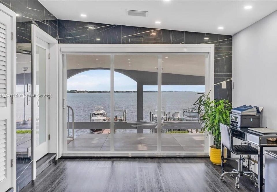 office with an ocean view