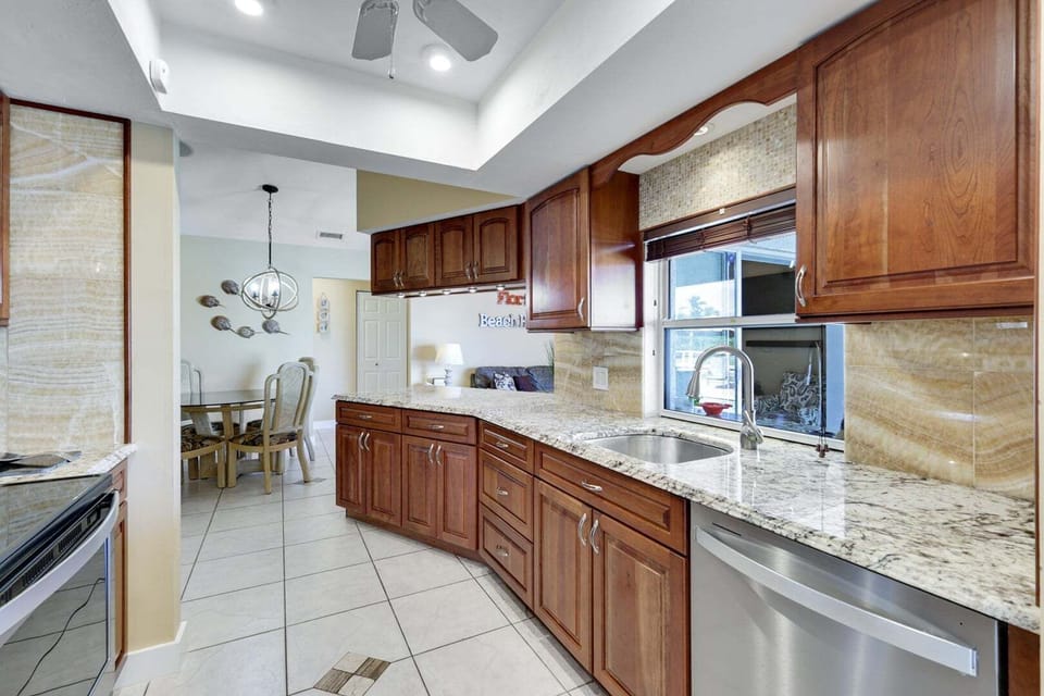 Large Kitchen Counter Space -Hardwood Cabinets