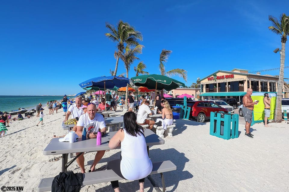 Famous Doc's Restaurant on the Beach is a favorite of Bonita Beach locals