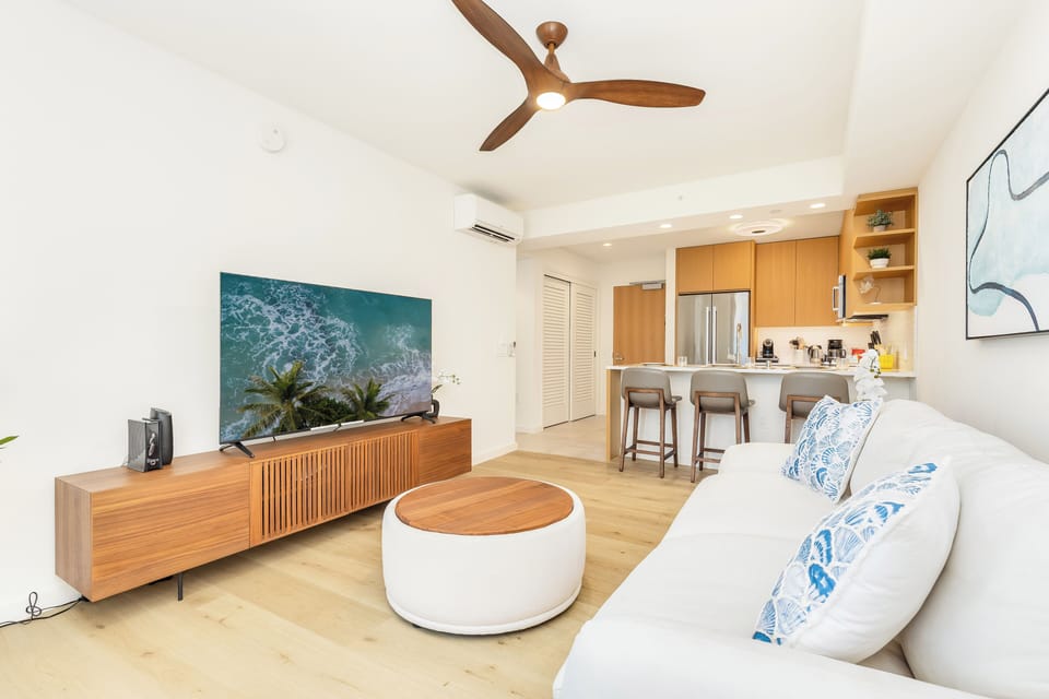 Comfortable living space with TV included
