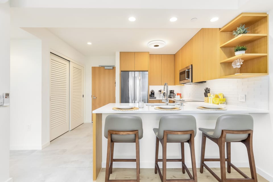 Gather around the kitchen island