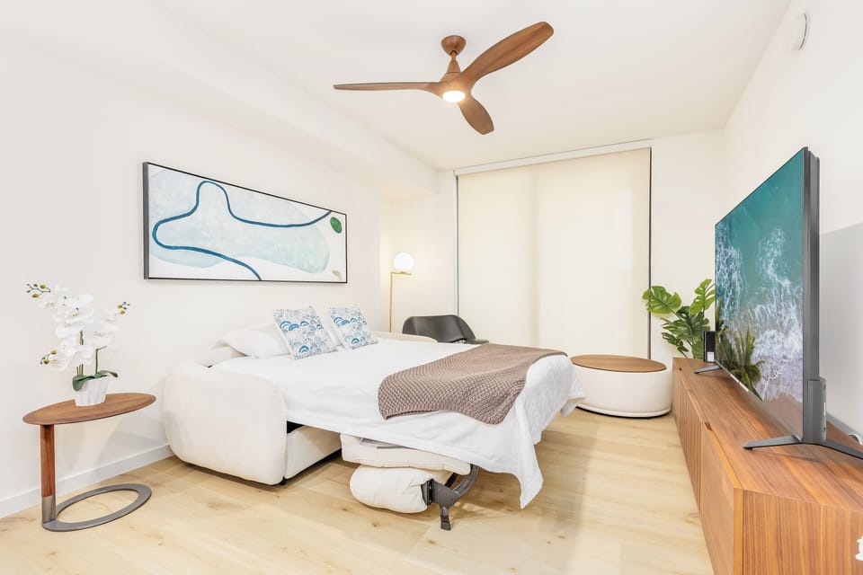 Extra sleeping space with the sofa bed