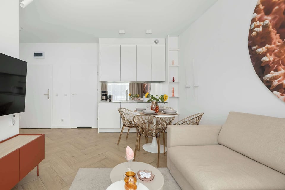 The living area offers a perfect blend of comfort and modern style.