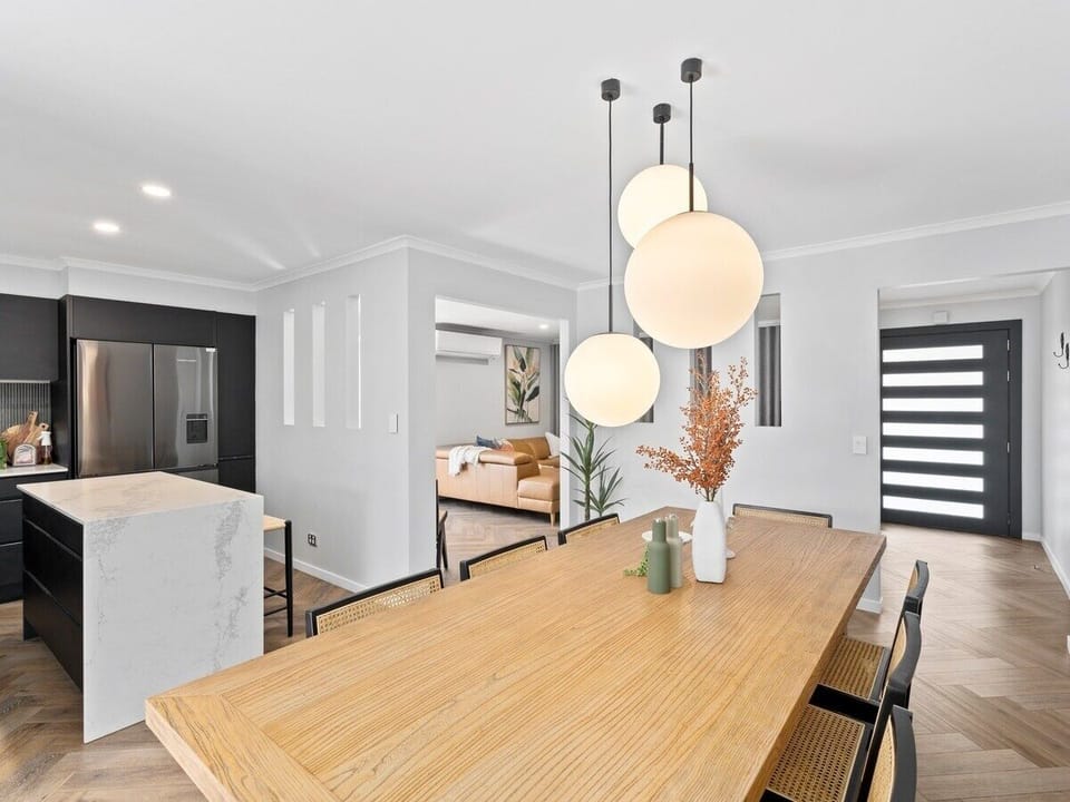 Formal dining area off the kitchen, seating 8.
