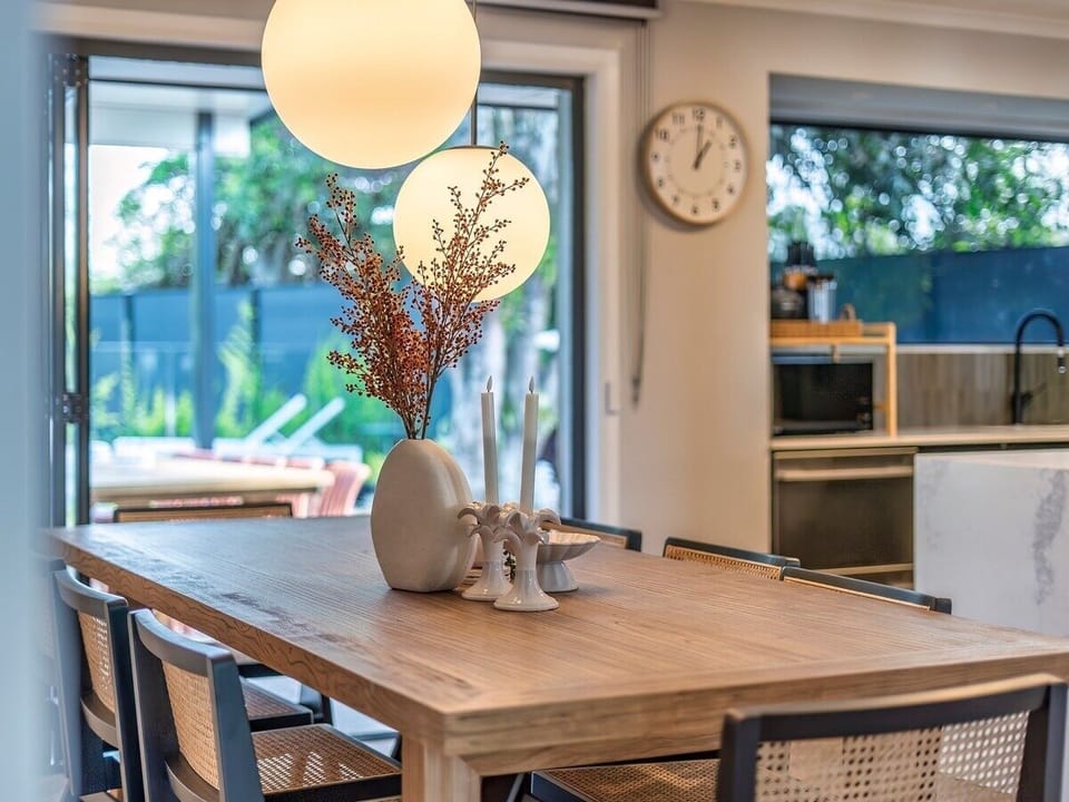 Formal dining area off the kitchen, seating 8.
