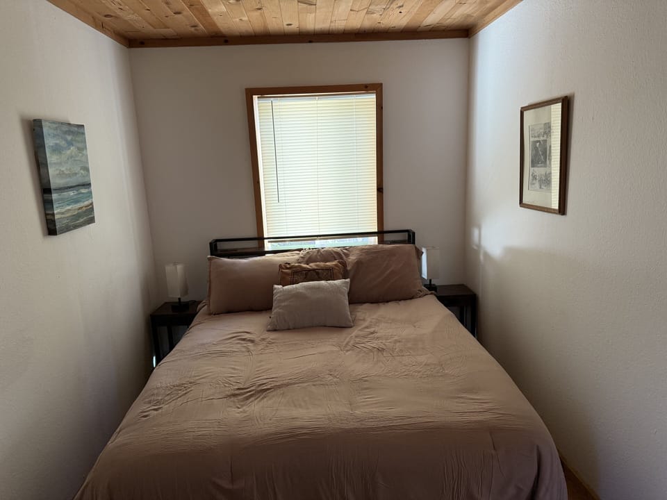 Indoors, Lamp, Furniture, Bed, Bedroom