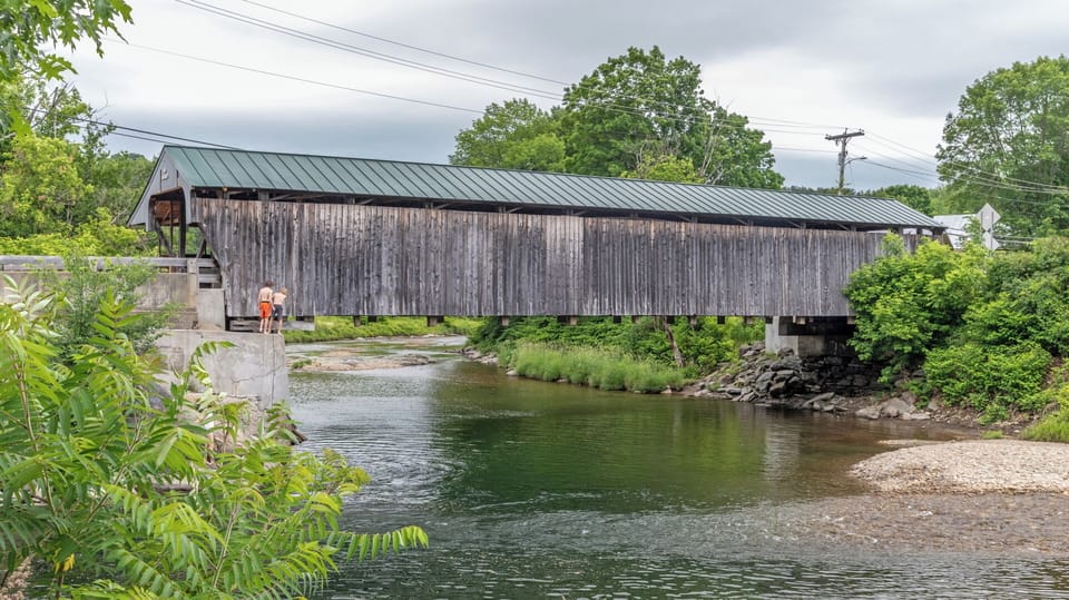 A picturesque historic Vermont covered bridge awaits in nearby Waitsfield