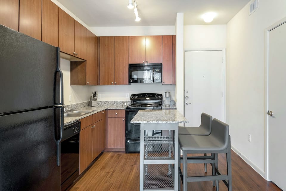 Apartment, 2 Bedrooms | Private kitchen | Full-size fridge, microwave, oven, stovetop