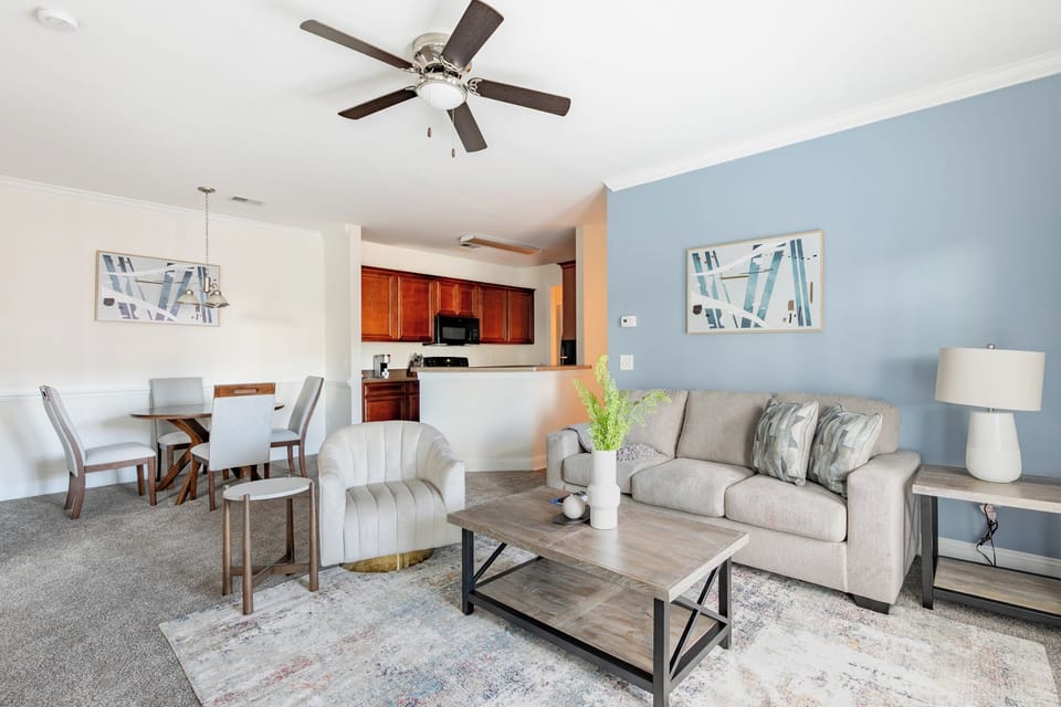 Apartment, 2 Bedrooms | Living area | 50-inch Smart TV with digital channels
