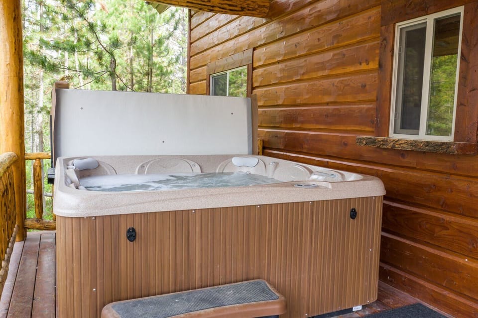 6 person hot tub - perfect for relaxing after a long day of outdoor fun!