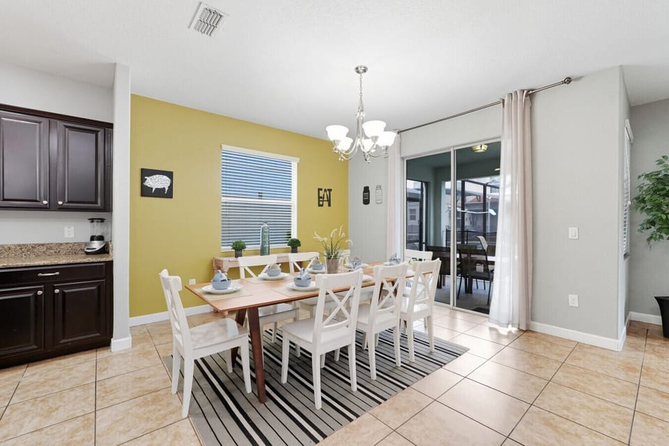 Dining room with natural light and patio