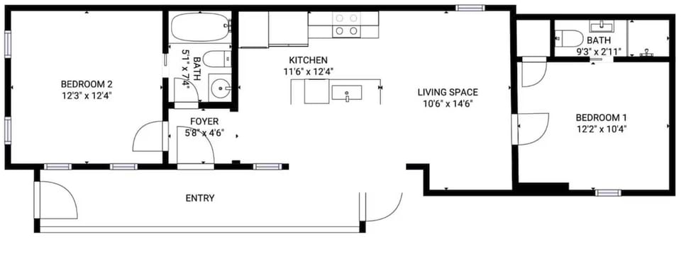 Explore the thoughtfully designed floor plan of the home.