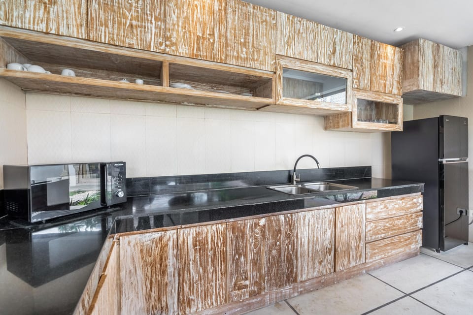 Family Villa, 3 Bedrooms, Non Smoking | Private kitchen | Fridge, microwave, highchair, cookware/dishes/utensils