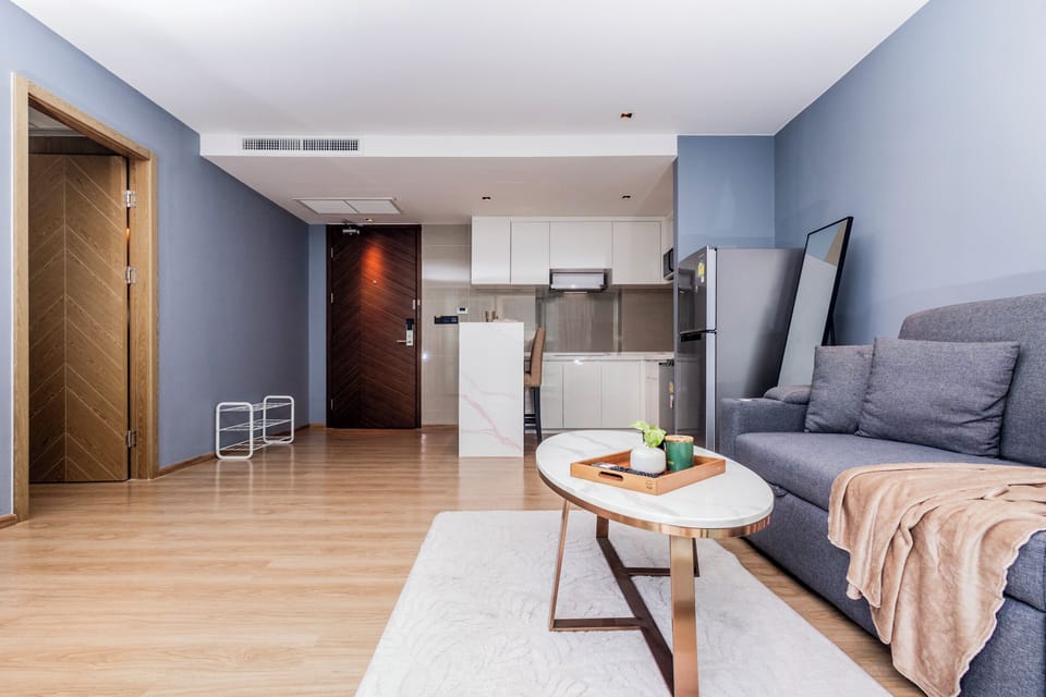 Restful design with muted tones & comfort
