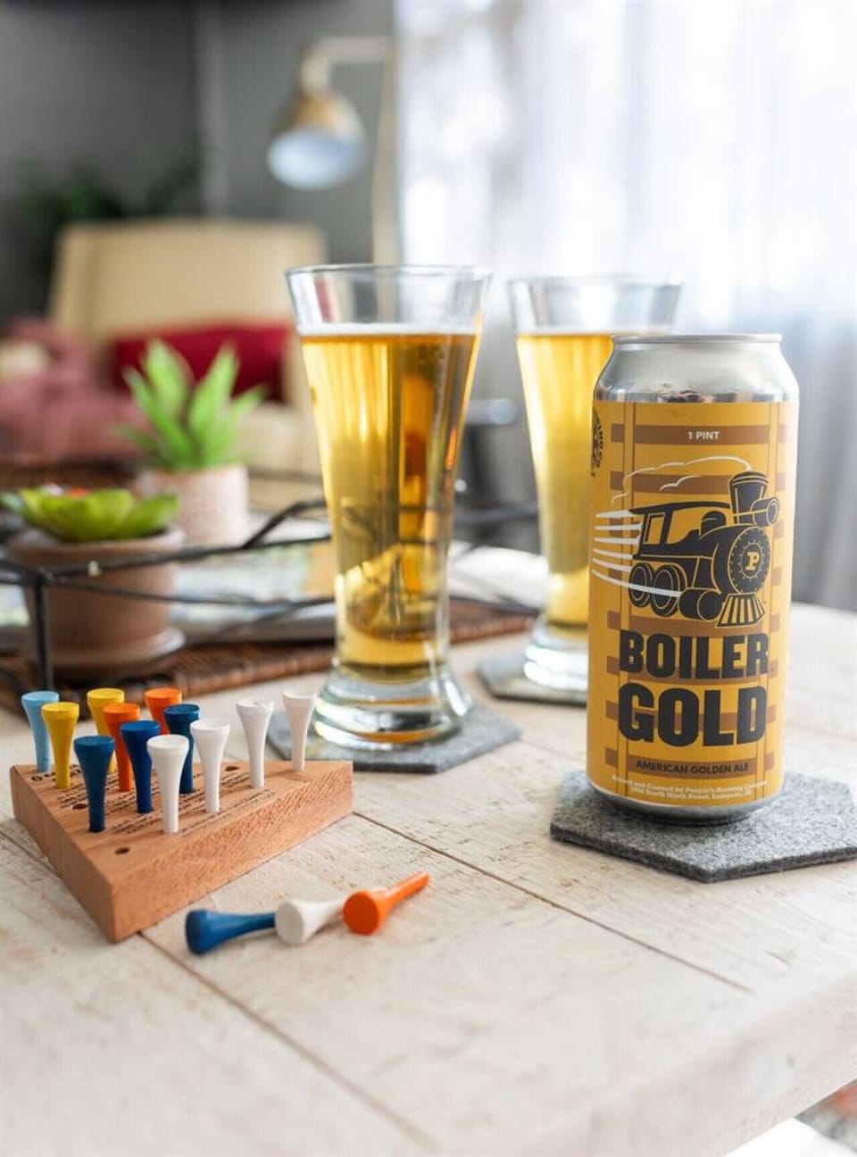Grab a game to play and a Boiler Beer with your family and friends.