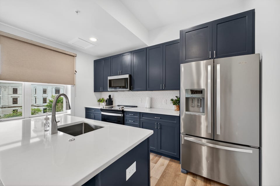 Indoors, Kitchen, Sink, Appliance, Refrigerator