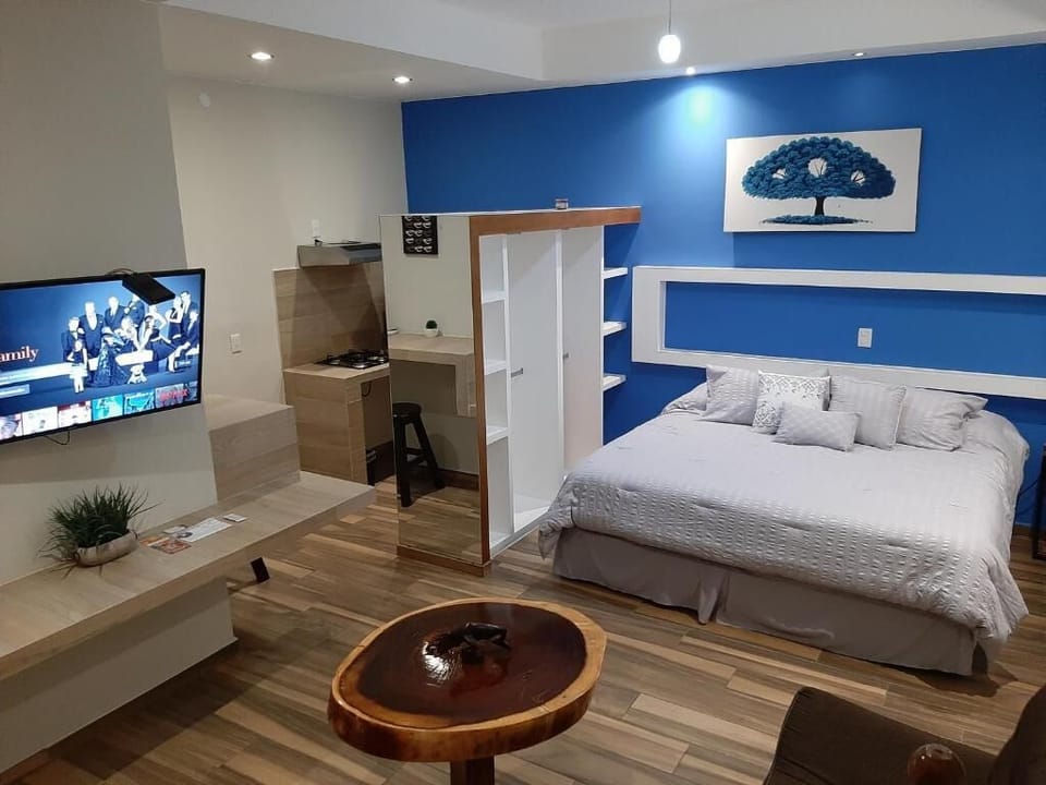 Memory foam beds, free minibar items, in-room safe