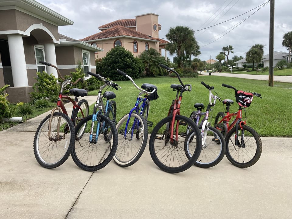 Family rides around the surrounding neighborhood