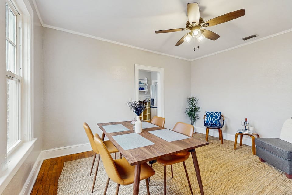Open dining space with charm—perfect for group-friendly and family vacations.