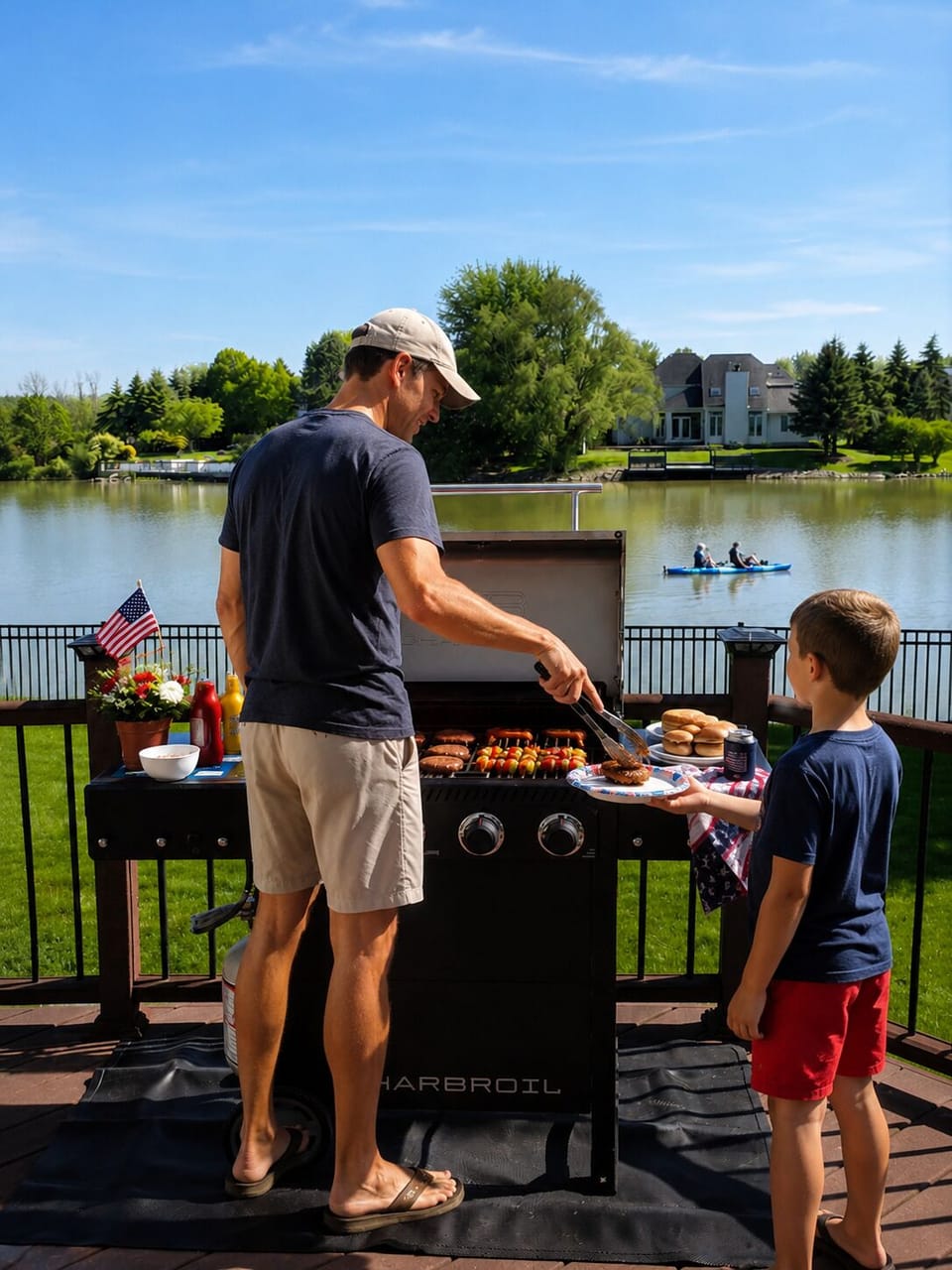 Fire up the grill, gather around the lake, and savor slow summer evenings filled with sunset views, fresh barbecue, and unforgettable family moments by the water.