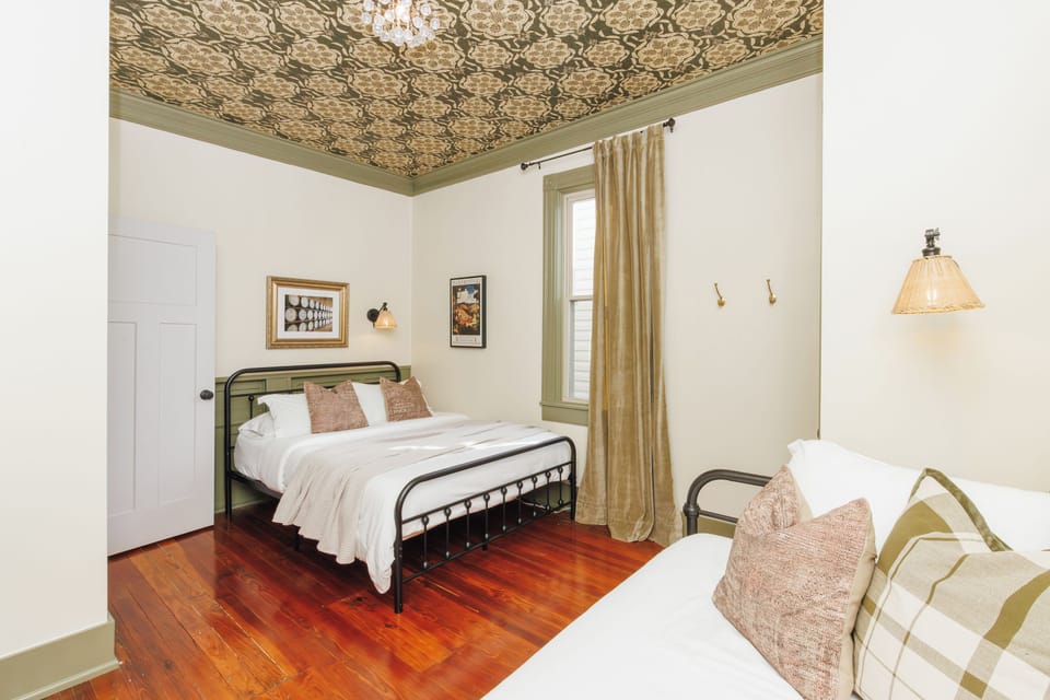 Don't forget to look up at the cool wallpapered ceiling.