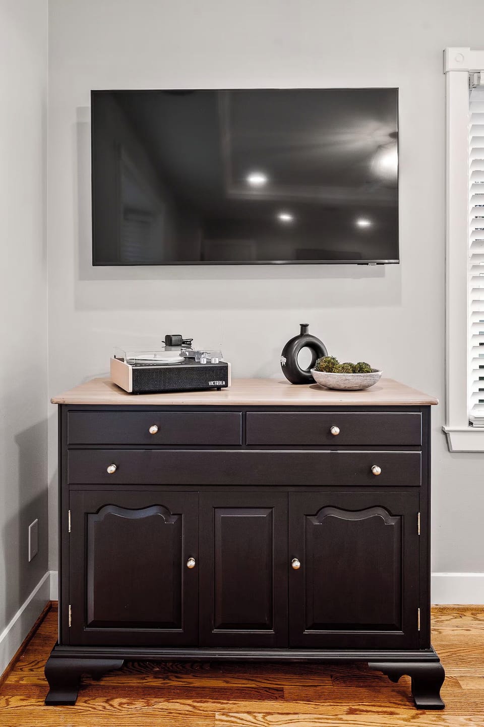 A stylish piece adding character to the dining area.