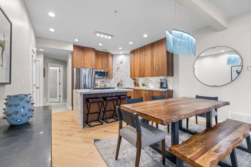 Dining and kitchen area.