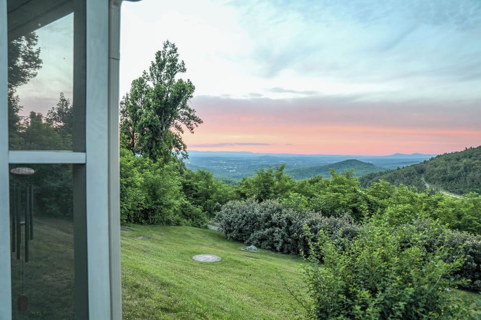 Unforgettable sunset views surrounded by nature and rolling Blue Ridge hills.