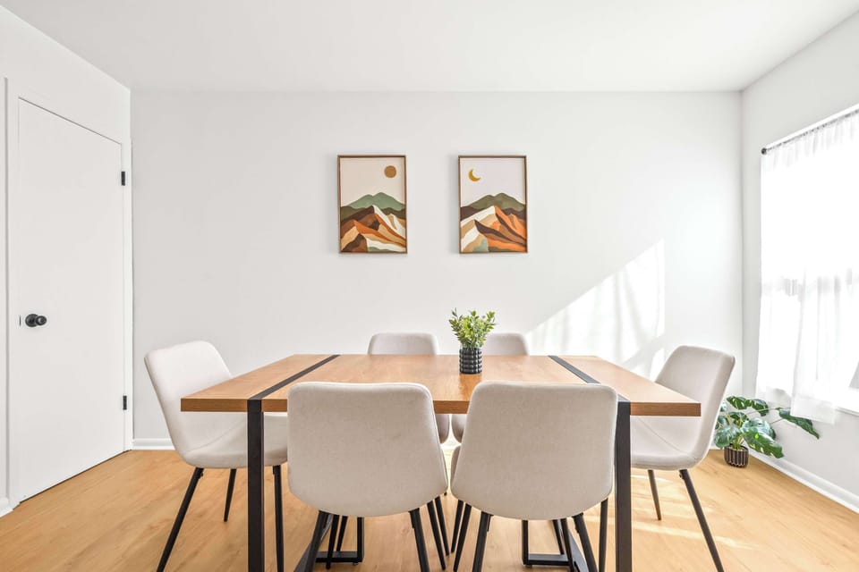 Dining table with seating for 6