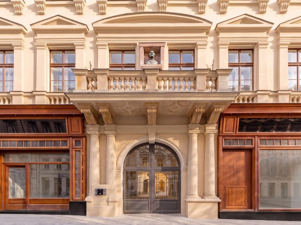 Entrance to the building