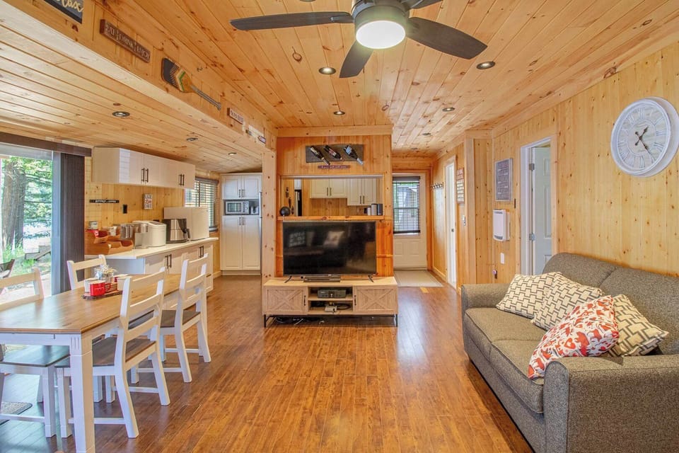Living/Dining Room into Kitchen & Front Entrance
