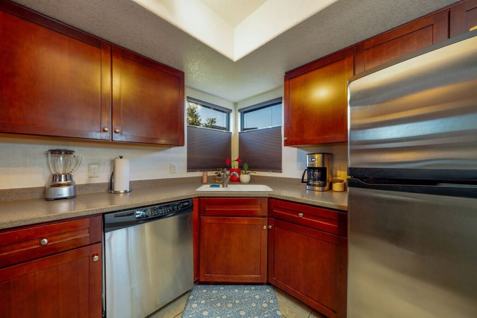 Updated, fully-equipped kitchen, stocked and ready for your stay