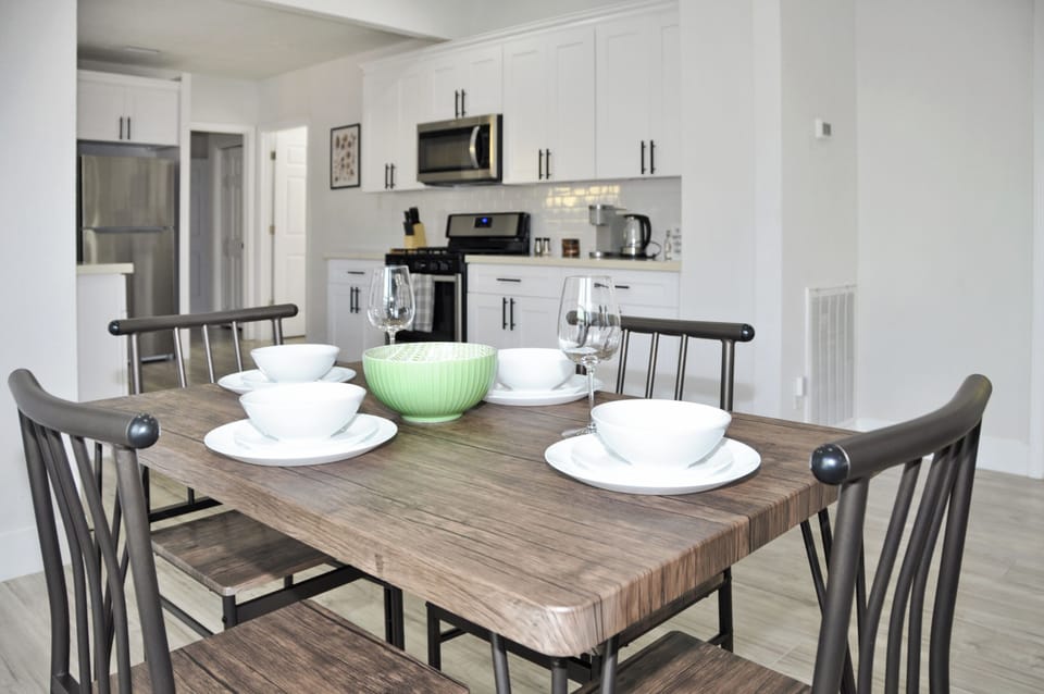 Gather around for memorable meals in this stylish, fully-equipped dining space!